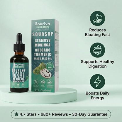Souriva™ — Soursop Drops for Bloating & Digestion